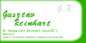 gusztav reinhart business card